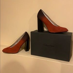 Calvin Klein collection suede heels